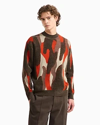 Camouflage Chenille Crewneck Sweater