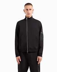 Sweatshirt with side zip pocket on sleeve