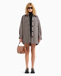 Wool blend shirt jacket