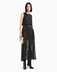 Voile top with lurex details