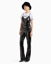 T-shirt with sequin top on the front