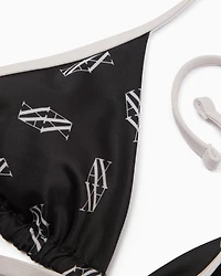 ASV recycled fabric monogram bikini top