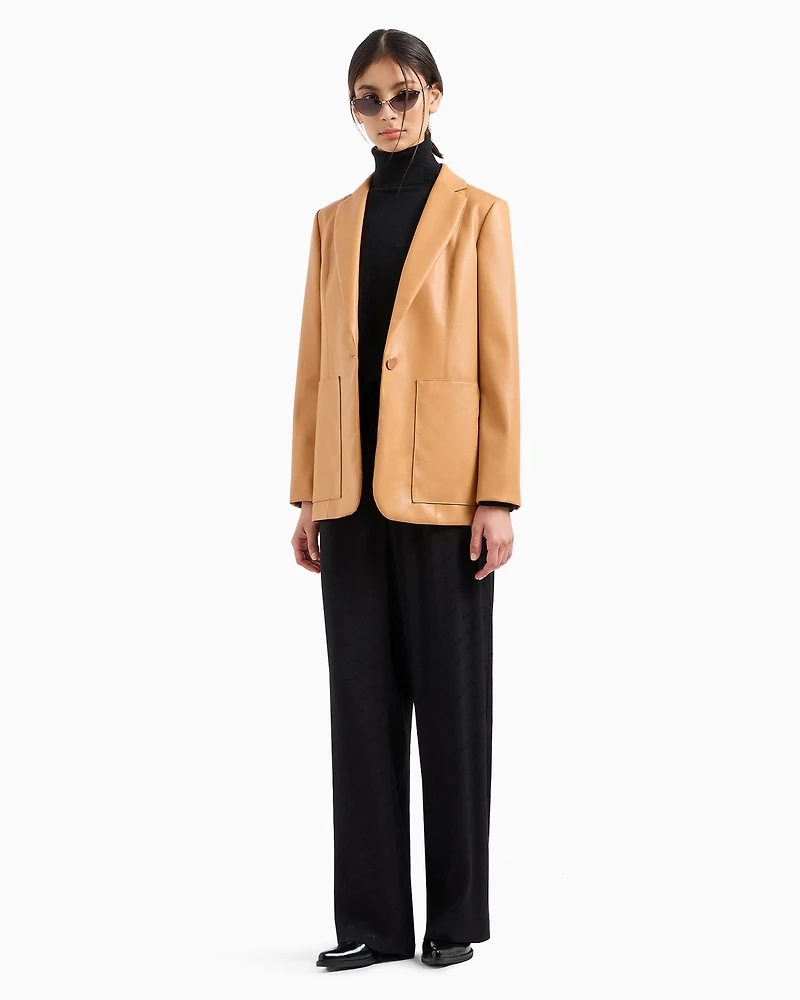 Turtleneck sweater with embroidered logo