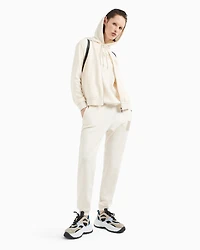 Zip-up hoodie with monogram logo patch