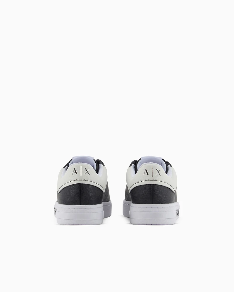 Leather sneakers with logo on the sole