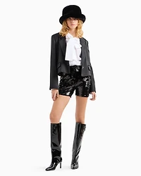 Lyocell blend shirt with bow on the neck