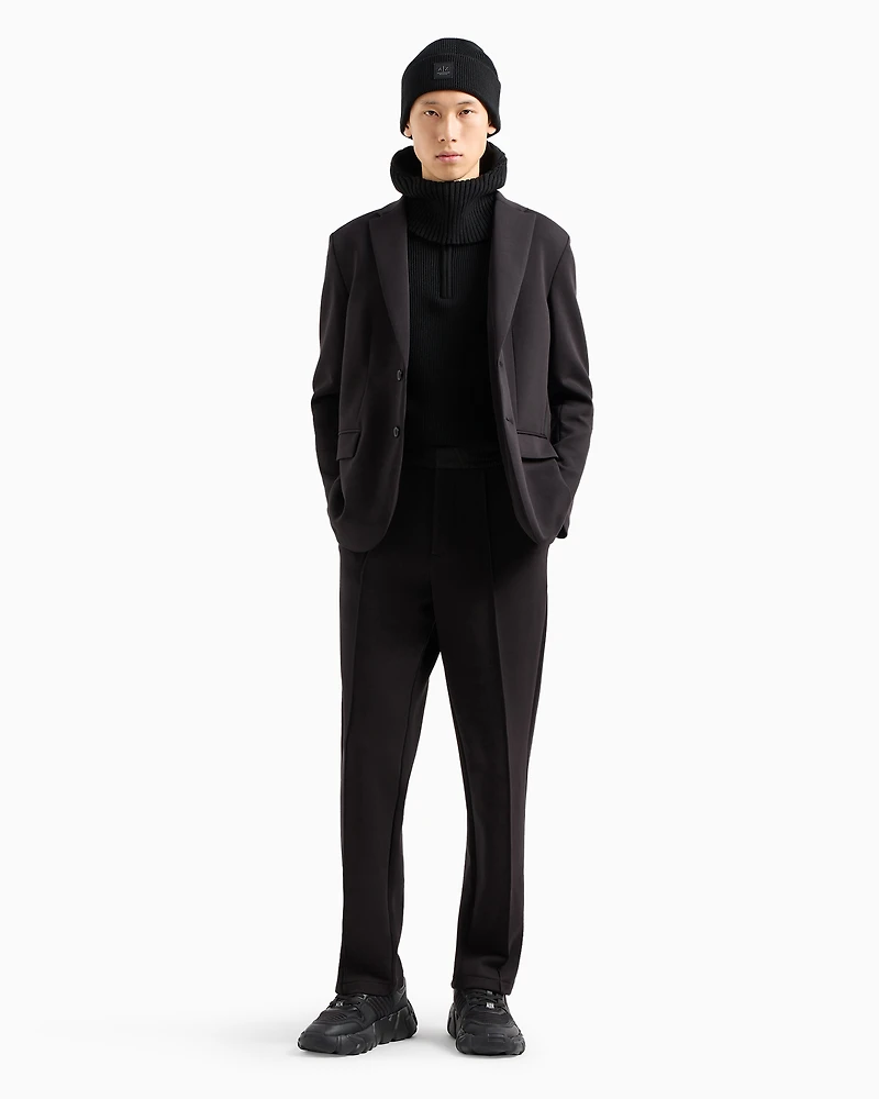 Single-breasted bonded cotton jacket
