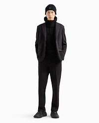 Single-breasted bonded cotton jacket
