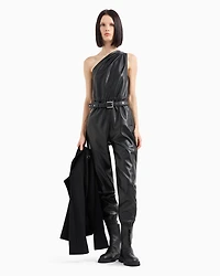 One-shoulder suit coated fabric