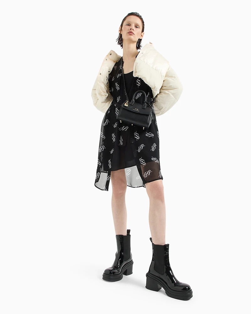 ASV Belted Chiffon Smock Dress