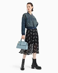 ASV Monogram Asymmetric Chiffon Dress