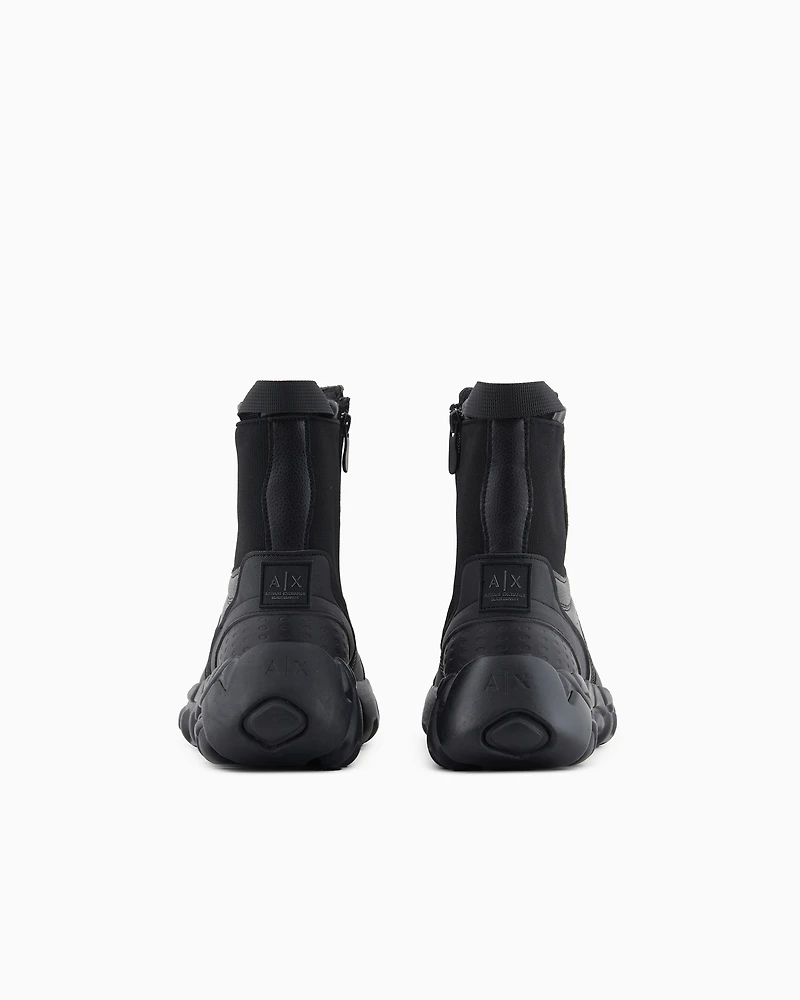 Oversized sole ankle boots with logo