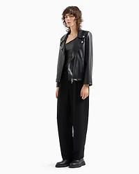 Pleated trousers flowing fabric