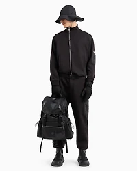 Sweatshirt with side zip pocket on sleeve