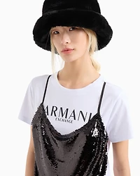 T-shirt with sequin top on the front