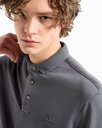 Regular fit short sleeve polo with cotton logo