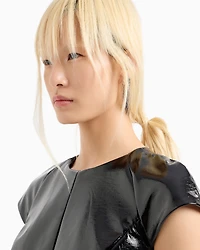 Lurex midi dress with open back