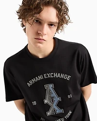 Regular fit T-shirt with maxi-print ASV cotton