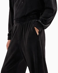 Oversized velour jogger trousers