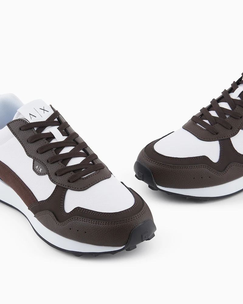 Sneakers with tone-on-tone inserts