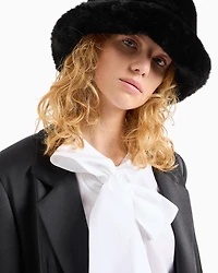 Lyocell blend shirt with bow on the neck
