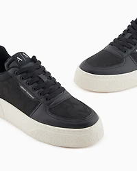 Fabric sneakers with allover logo