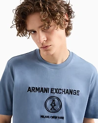 Regular fit T-shirt with Milan New York embroidery