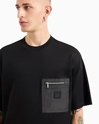 Relaxed fit T-shirt with zip pocket and logo