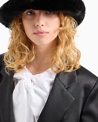 Short satin jacket