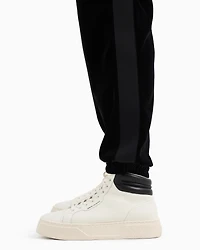 Soft velvet trousers with elasticated bottom