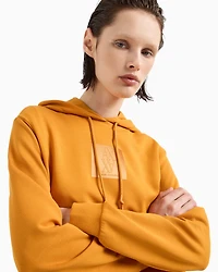 Hoodie with tone-on-tone monogram patch