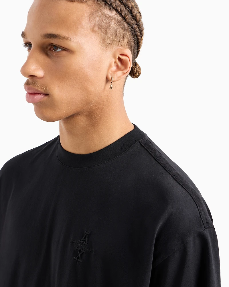 Relaxed fit cotton T-shirt with ASV logo
