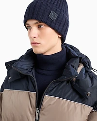 Jacket with hood and contrasting band ASV fabric