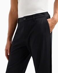 Slim fit twill trousers