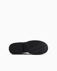 High-top boots with logo strap