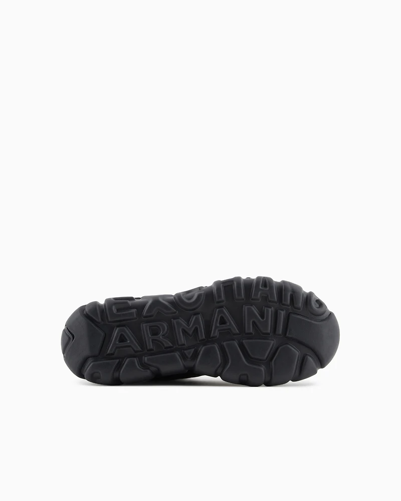 Fabric sneakers with maxi sole