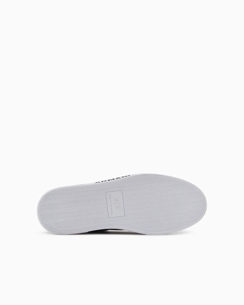 Leather sneakers with logo on the sole