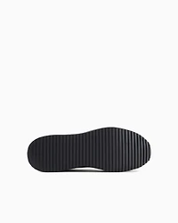 Microsuede sneakers with tone-on-tone inserts