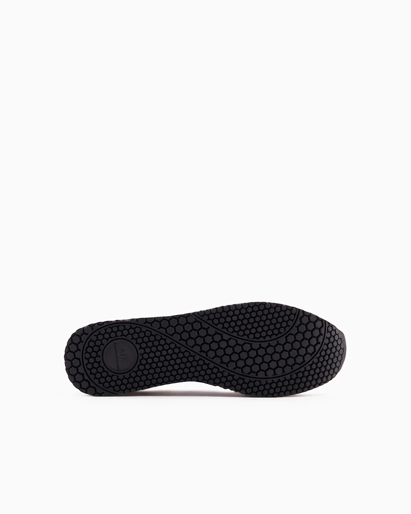 Microfiber sneakers with logo