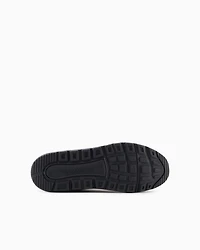 Sneakers eco-leather with optical effect grooves