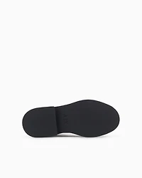 Combat boots with elastic and zip