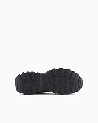 Sneakers with optical effect design and maxi sole