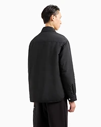 Satin fabric caban with zip pocket