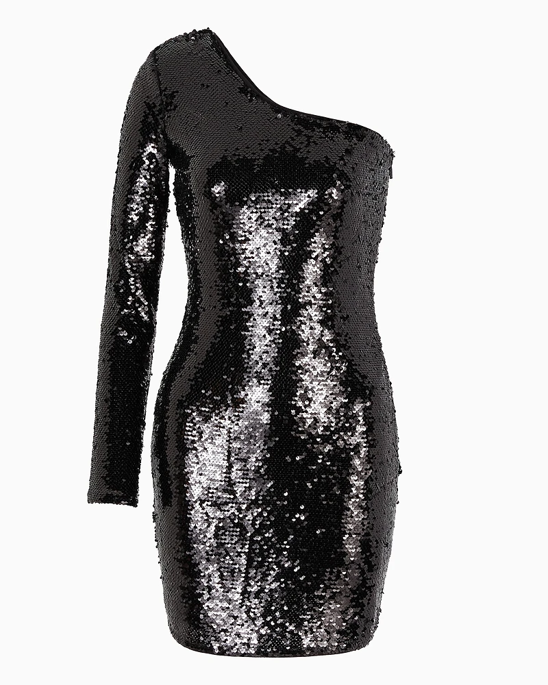 One-shoulder sequin dress