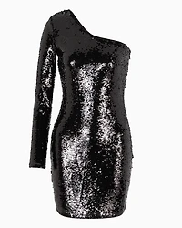 One-shoulder sequin dress