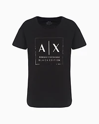 Relaxed fit T-shirt with maxi metal logo