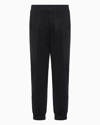 Oversized velour jogger trousers