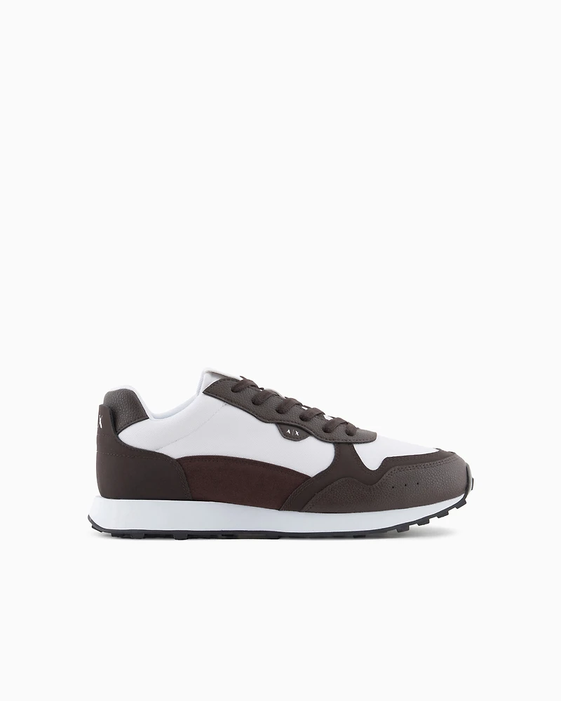 Sneakers with tone-on-tone inserts
