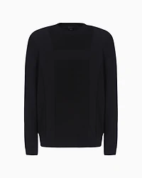 Crewneck sweater with jacquard workmanship
