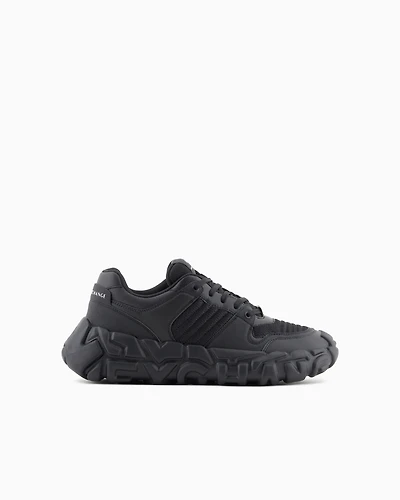 Fabric sneakers with maxi sole